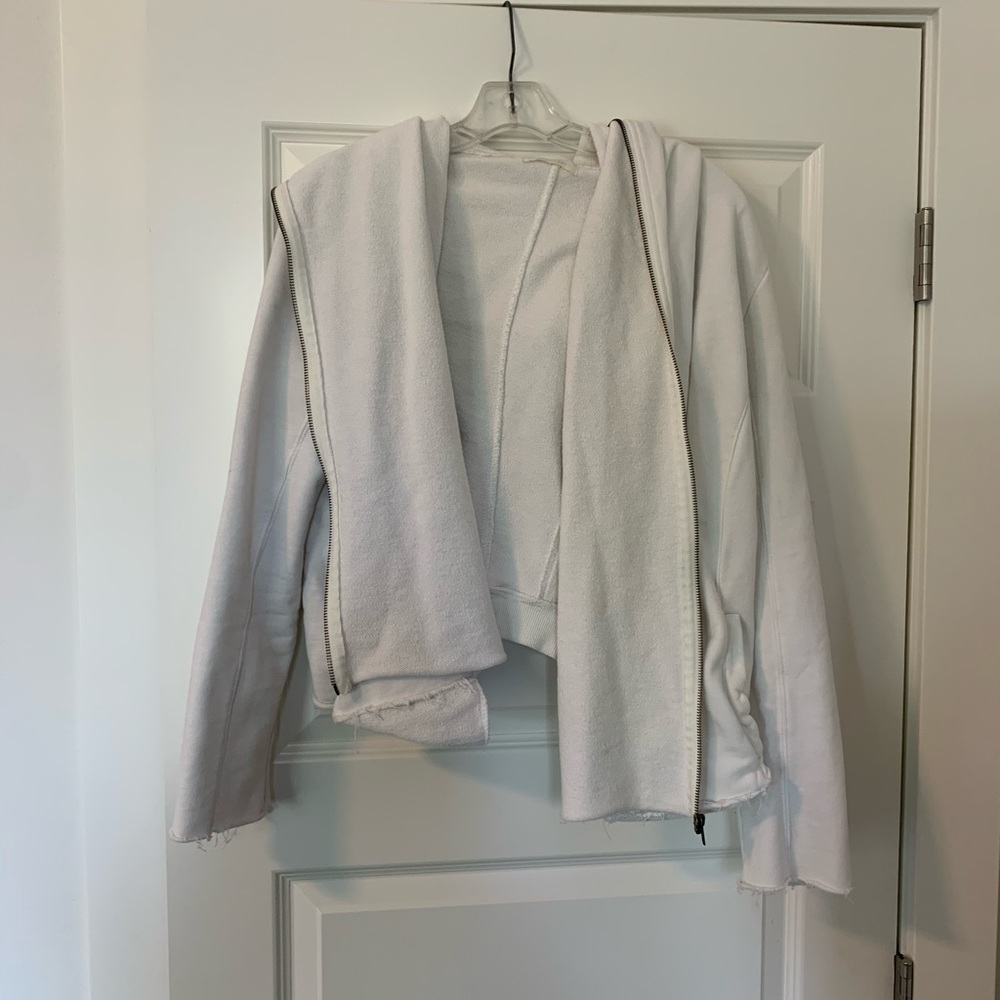 Slouchy White Hoodie